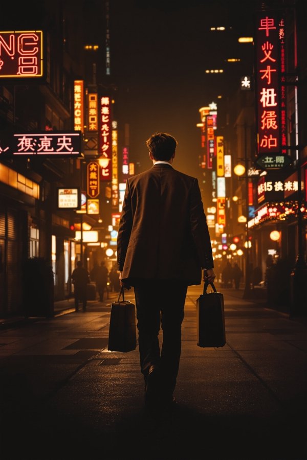 都市夜归人海报